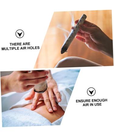 Tovinanna 3-Piece Ceramic Moxibustion Massage Tools Set | Essential Oils & Facial Moxa Stick Burner | Perfect for Relaxation & Wellness - Buy Online on GoSupps.com
