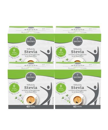 4x Borchers Stevia Sweetesticks 80g