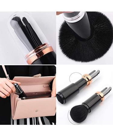 4 in 1 Retractable Makeup Brushes Set - Portable Travel Powder Lip Eyeshadow & Highlight Brushes (Black) - International Shipping Available - Buy Online on GoSupps.com