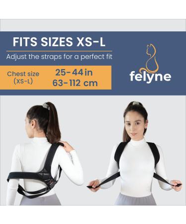 Posture Corrector Brace for Women & Men | Sizes XS-L | Soft Breathable Straps for Upper Back Support by Felyne - Buy Online on GoSupps.com