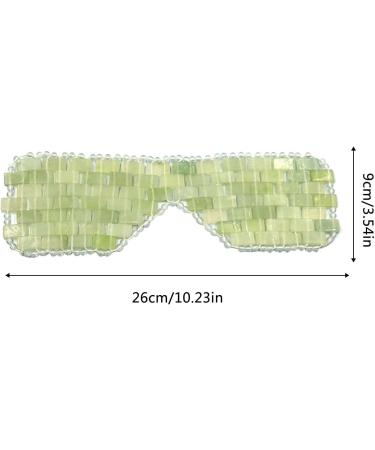  Ynnhik Jade Sleep Mask Cooling Sleep Mask Soothing Sleep Mask Luxury Sleep Mask for Restful Sleep Natural Gemstone Eye Cover - Buy Online on GoSupps.com