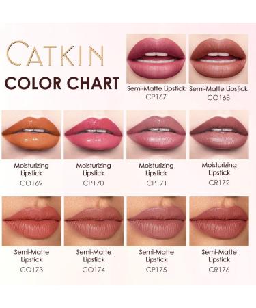 CATKIN Semi-Matte Lipstick Long Lasting Matte Lipstick High Impact Color Moisturizer Infused with Vitamin E and Avocado Oil Smooth Soft Texture - Buy Online on GoSupps.com