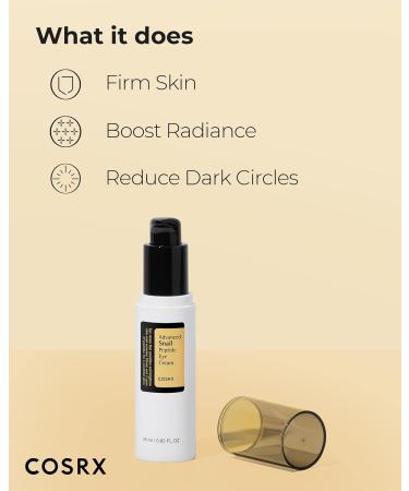 COSRX Advanced Snail Peptide Eye Cream with 73.7% Snail Mucin + 2% Niacinamide 0.85 fl.oz / 25ml | Brightening Night Cream for Fine Lines & Dark Circles Korean Skin Care Not Tested on Animals - Buy Online on GoSupps.com