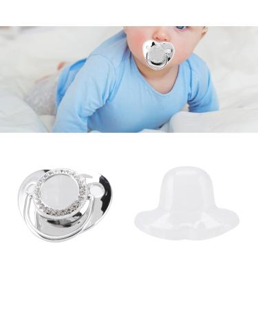 Baby Pacifier with Clip - Infant Bling Schnuller-Clip-Set for Newborn | DIY Wall Decoration & Milk Powder Feeding Supplies (Silver M) - Buy Online on GoSupps.com