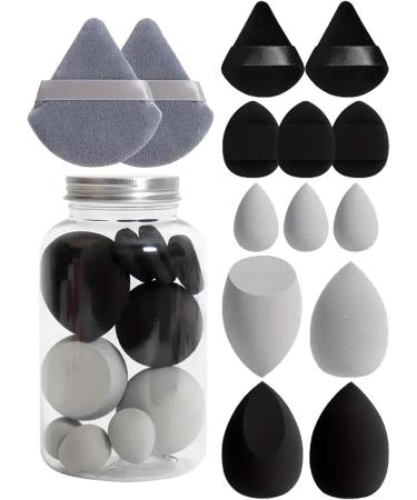 Setting Face Puff Beauty Set Blender Sponges - Portable Concealer Sponge Facial Makeup Tools for Blending Foundation Cream Black - Buy Online on GoSupps.com