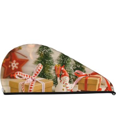 Holiday Christmas Stars Microfiber Hair Towel for Women | Super Absorbent Coral Velvet Quick Dry Wrap for Long Curly & Thick Hair - Buy Online on GoSupps.com