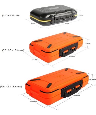 Goture Small Waterproof Fishing Tackle Box - Orange (7.8'' x 4.2'' x 1.8'') - Buy Online on GoSupps.com