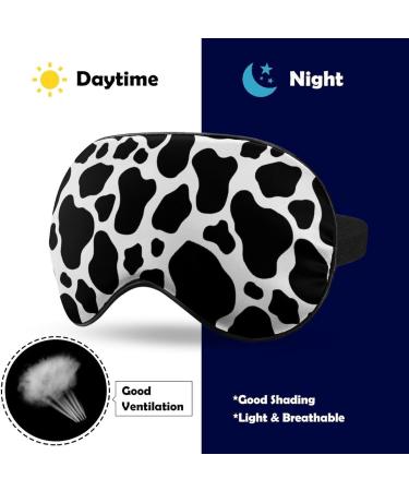 Shop Cow Print Sleep Mask - Comfortable Adjustable Eyeshade for Travel & Sleeping | Perfect for Men & Women - Buy Online on GoSupps.com