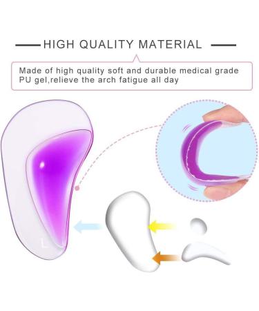 Doact Arch Support Gel Insoles - Flat Feet & Plantar Fasciitis Orthotics | High Cushion Pads for Men & Women - Buy Online on GoSupps.com