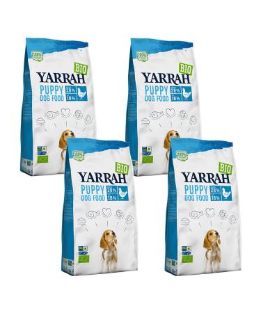 Yarrah - Organic Chicken Dry Food for Puppies and Dogs - 2 kg - Pack of 4