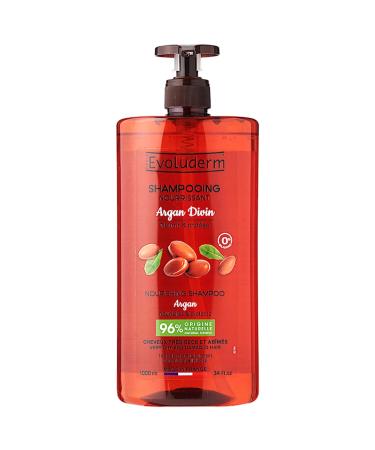 Evoluderm EVOLUDERM - Divine Argan Nourishing Shampoo - 1000 ml - 96% Natural Origin - Vegan - Made in France