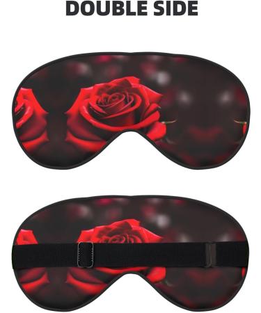 Buy SSIMOO Red Rose Sleep Mask - Adjustable Breathable Eye Mask for Comfortable Sleep | Fashionable Black Design - International Shipping Available - Buy Online on GoSupps.com