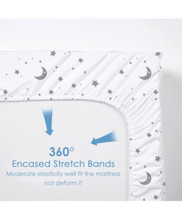 Shop Beeroad 2 Pack Bassinet Covers | 100% Cotton Fitted Sheets for Baby Mattresses (81x46x15cm) - Perfect for Strollers & Cribs - Buy Online on GoSupps.com