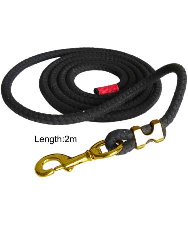 Buy Magideal Faircase: Cotton Braided 2m Black Horse Reins with Carabiner Hooks - Ideal for Training Horses Pets and Sheep | International Shipping Available - Buy Online on GoSupps.com