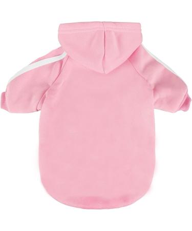 Ducomi 100% Cotton Hood Dogs Sweatshirt - Warm Monochrome Dog Sweater for All Breeds & Sizes (XS to 9XL) - Stylish Pink Hoodie for Small Dogs - Buy Online on GoSupps.com