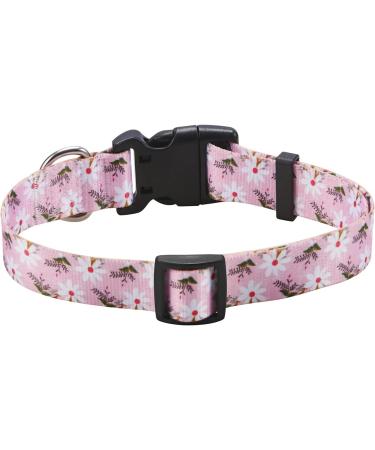 Mihqy Adjustable Dog Collar - Soft & Comfortable Bohemian Design for Small Medium & Large Dogs | Floral & Geometric Patterns (25-40 cm Neck) - Buy Online on GoSupps.com