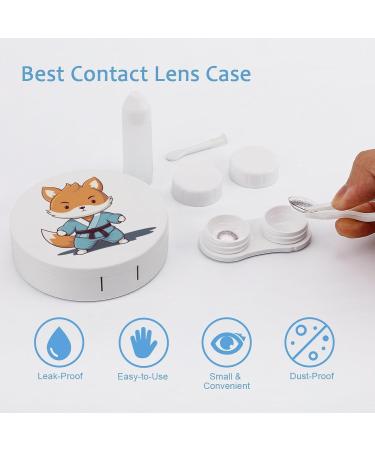 Judo Sports Fox Contact Lens Travel Kit - Portable Cute Contact Box with Mirror for Daily Outdoor Use - Buy Online on GoSupps.com