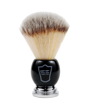 Parker's Deluxe Synthetic Silvertip Shaving Brush w/Black & Chrome Handle - Buy Online on GoSupps.com
