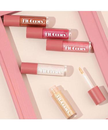 Nictules 5 Colors Lip Gloss Set Makeup Set with Liquid Lipstick Moisturizer Nonstick Cup Lip Gloss Waterproof NonFade Attractive Cosmetics Charming Note Makeup - Buy Online on GoSupps.com