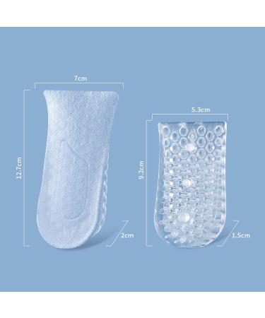 Height Increase Insoles Multilayer Transparent Silicone Shoe Lifts Shock Absorbing Elevator for Students (3.5cm 1 Pair) - Boost Your Height Comfortably - Buy Online on GoSupps.com