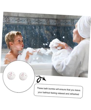  Beatifufu 2 Pieces Bubble Bath Ball Milk Bath Balls Rose Petals Organic Round Bath Bath Milk Moisturizing Bath Bomb Maker Essential Oil - Buy Online on GoSupps.com
