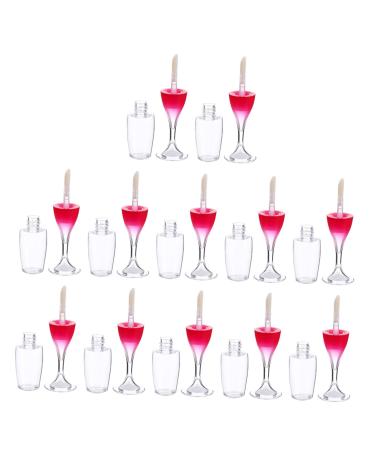 SOIMISS Lot De 12 Tubes De Brillant L vres Mini 8 Ml Forme Verre Vin Rouge Rechargeables Portable Pour Cosm tiques Bouchons