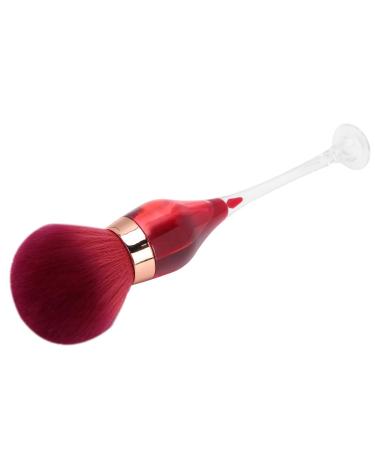 Nail Art Powder Cleaner Nail Dust Cleaning Brush Blush Brush Fluffy Large for Contour Foundation Blush Loose Powder(Rose red)
