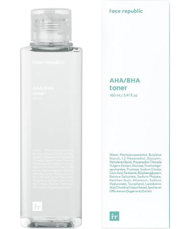 Face Republic AHA/BHA Toner 160mL - Skin Exfoliating and Brightening Formula - Buy Online on GoSupps.com
