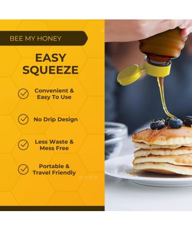 BEE MY HONEY 100% Pure Raw Honey 1 KG Unpasteurized Golden Liquid Squeeze Natural Sweetener (1kg) - Buy Online on GoSupps.com