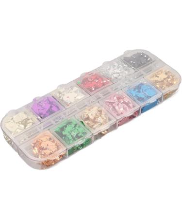 Nail Foil Flakes Sequin Set Nail Glitter Charm Ornaments Nail Art Decorations Glitter Accessories for DIY Craft Nail Art Design Manicure Decor - Buy Online on GoSupps.com