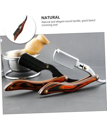 FRCOLOR Men's Bamboo Folding Razor Holder - Metal Handle Portable & Stylish Shaving Solution - 16x3.5cm - Buy Online on GoSupps.com