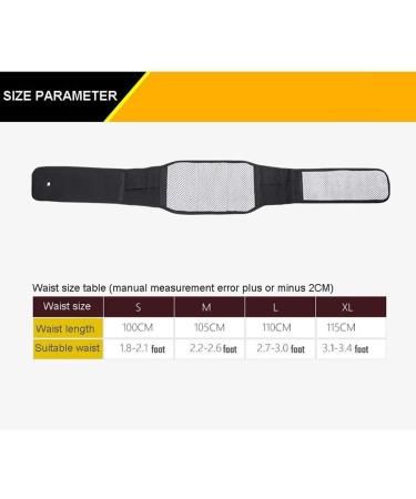 Samnuerly Adjustable Tourmaline Magnetic Back Support Belt - Lumbar Support Therapy for Men & Women (Black Size S) - Buy Online on GoSupps.com