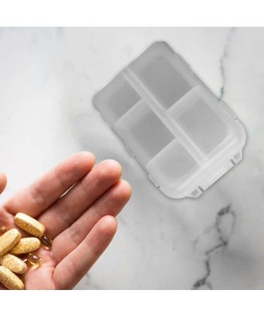 Travel Pill Organizer Box - Foldable Personal Daily Pill Case with 10 Grids Travel Pill Holder for Vitaming Fish Oils White - Buy Online on GoSupps.com