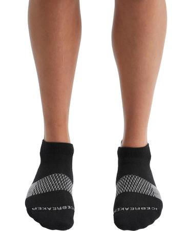 Icebreaker Women's Multisport Light Cushion Micro Socks - Black/Snow/Metro Heather | Comfortable & Durable Outdoor Socks - Buy Online on GoSupps.com