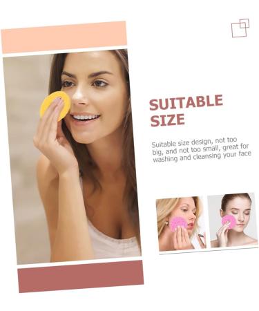 FRCOLOR 60 Pcs Exfoliating Cleansing Pads - Wood Pulp Facial Scrub Sponges for Deep Clean & Foaming Wash - Pink Facial Care Tools - Buy Online on GoSupps.com