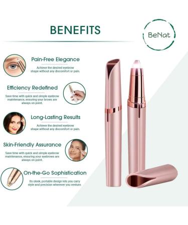 Rechargeable Eyebrow Hair Remover - Painless Trimmer | Stylish & Portable International Shipping - Buy Online on GoSupps.com
