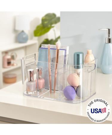STORi Bliss 5-Compartment Plastic Cosmetic Organizer | Clear Makeup Bin & Vanity Storage Caddy | Made in USA - Buy Online on GoSupps.com