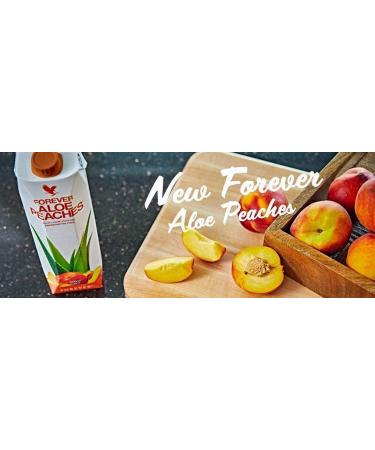 Forever Living - Aloe Peaches Pure Aloe with Real Peach Flavor Supports Digestion and Immune System Vegan and Gluten-Free 33.8 fl oz 1 Pack - Buy Online on GoSupps.com
