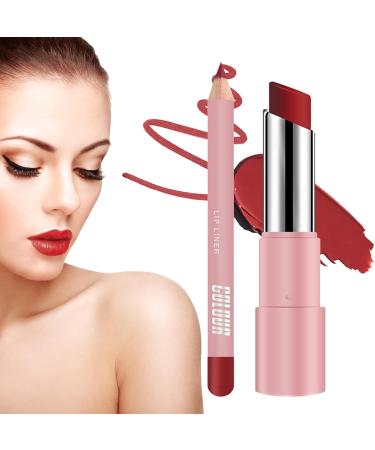 Moisturizing Lip Balm Tinted Lipstick | Waterproof Matte Balm Long-Lasting Non-Sticky for Cold Winter Care and Daily Makeup - Buy Online on GoSupps.com