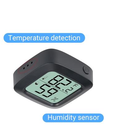 Aggforbl Reptile Thermometer Reptile Digital Thermometer and Humidity Vivarium Accessories use for bearded dragon accessories Tank Hygrometer Reptile wiht Double Sided Tape (Black 1) Black 1 pcs - Buy Online on GoSupps.com