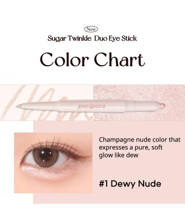 Peripera SUGAR TWINKLE DUO EYE STICK (01 DEWY NUDE) - Long-Lasting Shimmer for Effortless Glamour - Buy Online on GoSupps.com