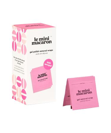 le mini macaron Gel Nail Polish Remover Kit | Soak Off Remover Wraps | 100 Pieces