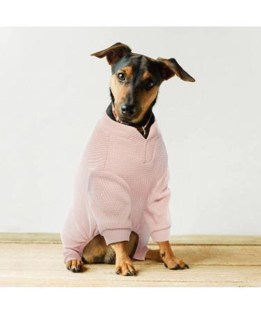 Cozy Pink Dog Sweater Overall Jumpsuit | Soft Pet Pajamas for Small & Medium Dogs - Buy Online on GoSupps.com