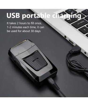 Men's Rechargeable Cordless Shaver | Twin Blade Beard Razor & Trimmer - Powerful Face Care Tool - Buy Online on GoSupps.com