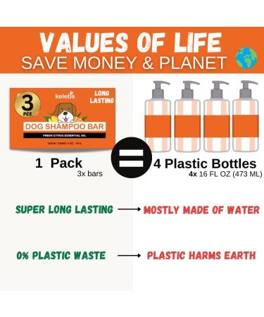 Kelebs Sensitive Dog Shampoo - Vegan Citrus Soap for Puppies | Lavender & Oatmeal | 3 Pack | Natural Dog Care - Buy Online on GoSupps.com