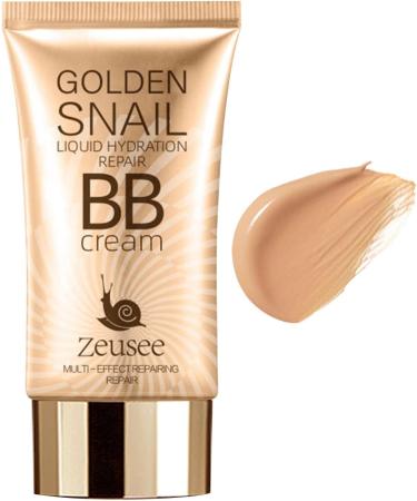 PUCHEN Snail Repair Bb Cream Face Bb Cream Makeup Dry Skin 50ml Lightweight Hydrating Foundation with Liquid Coverage High and Natural Full Coverage - Buy Online on GoSupps.com