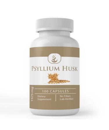 Pure Original Ingredients Psyllium Husk Capsules (100 Capsules) Fiber Powder Supplement No Additives Or Fillers Lab Verified