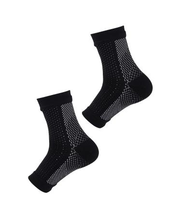 Ergonomical Sock Sleeve Ankle Brace - Breathable Cycling Support (S/M) - Black - Buy Online on GoSupps.com