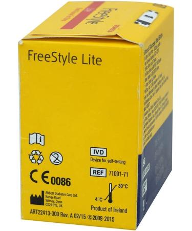 Freestyle Lite Glucose Test Strips 50 Count - Accurate Blood Sugar Monitoring - Buy Online on GoSupps.com