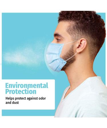 HoMedics Disposable 3-Layer Face Mask - 50 Pack, Adjustable Elastic Ear-Loop, 3-Ply Protection for Air Pollution and Dust - Adult Multicolor - Buy Online on GoSupps.com